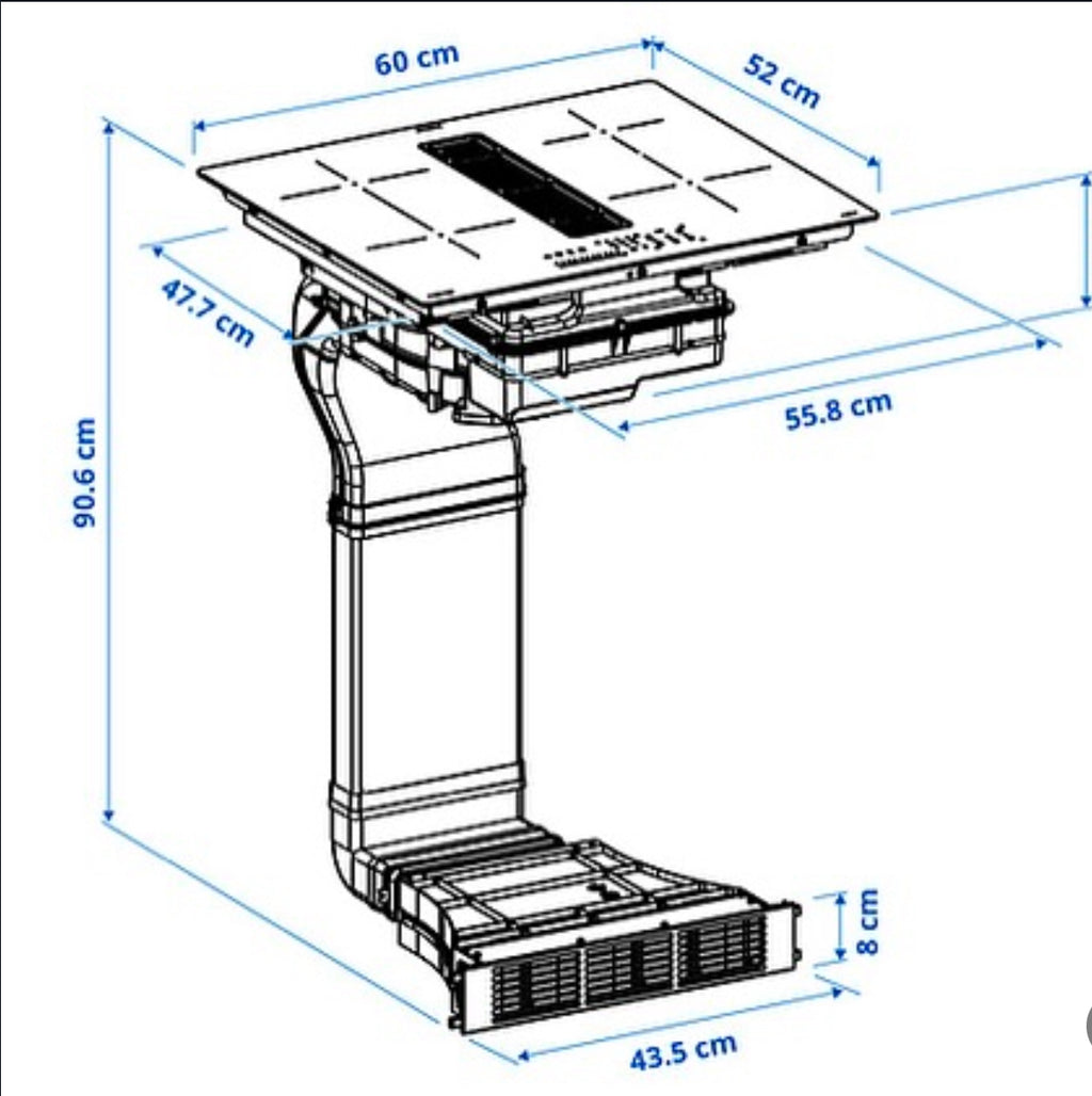 90 CM  BUILT-IN EXTRACTOR INDUCTION COOKTOP